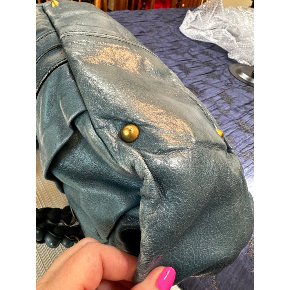 Chloé Blue Leather Heloise Shoulder Bag - Picture 9 of 16